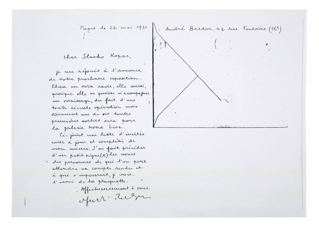 Letter from André Breton, Paris May 1961